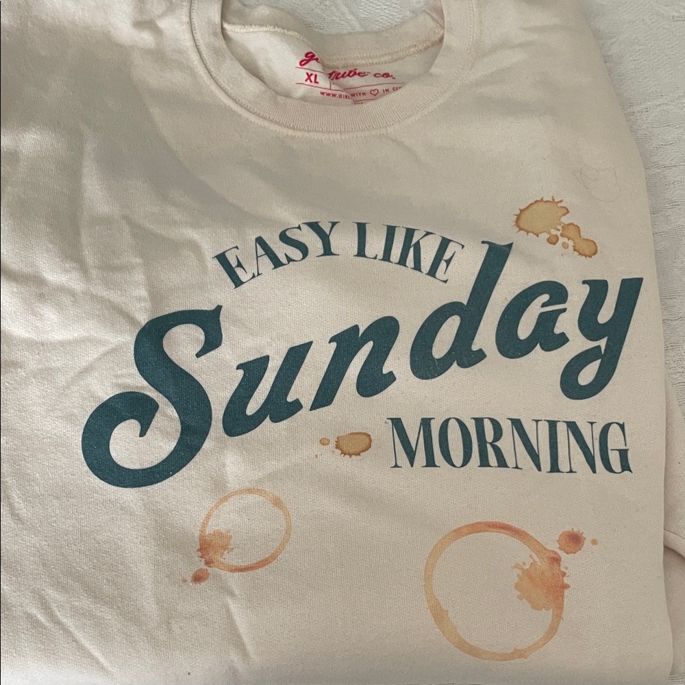 Cream Graphic Sweatshirt